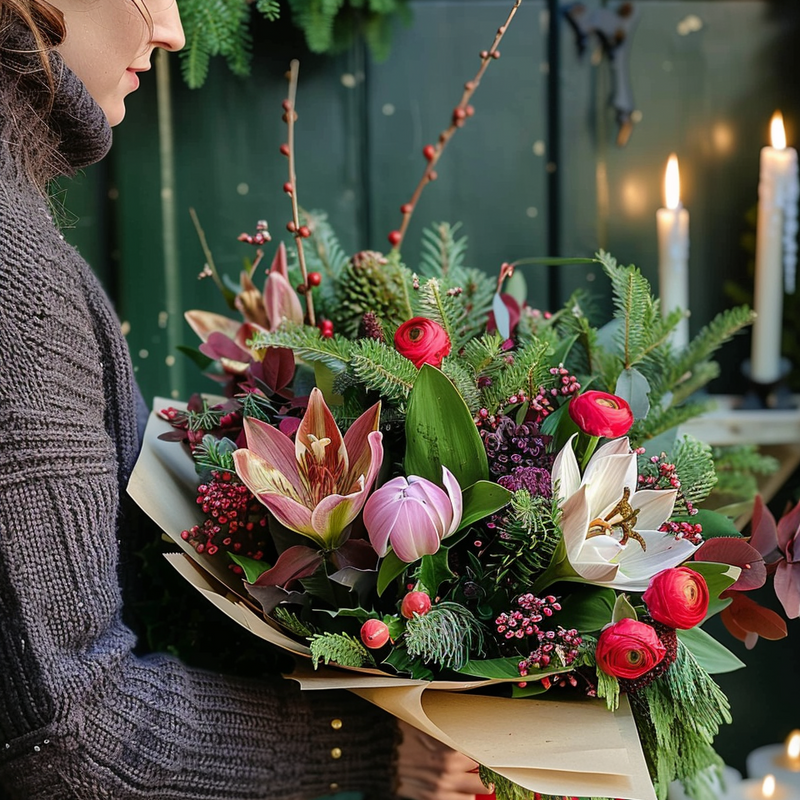 Adventskalender med blomster – 4 magiske julebuketter fra BringBlomster