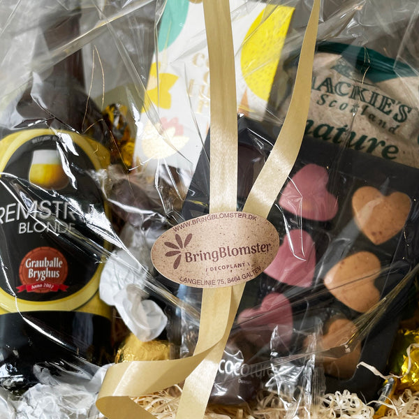 GAVEKURV MED ØL & CHOKOLADE